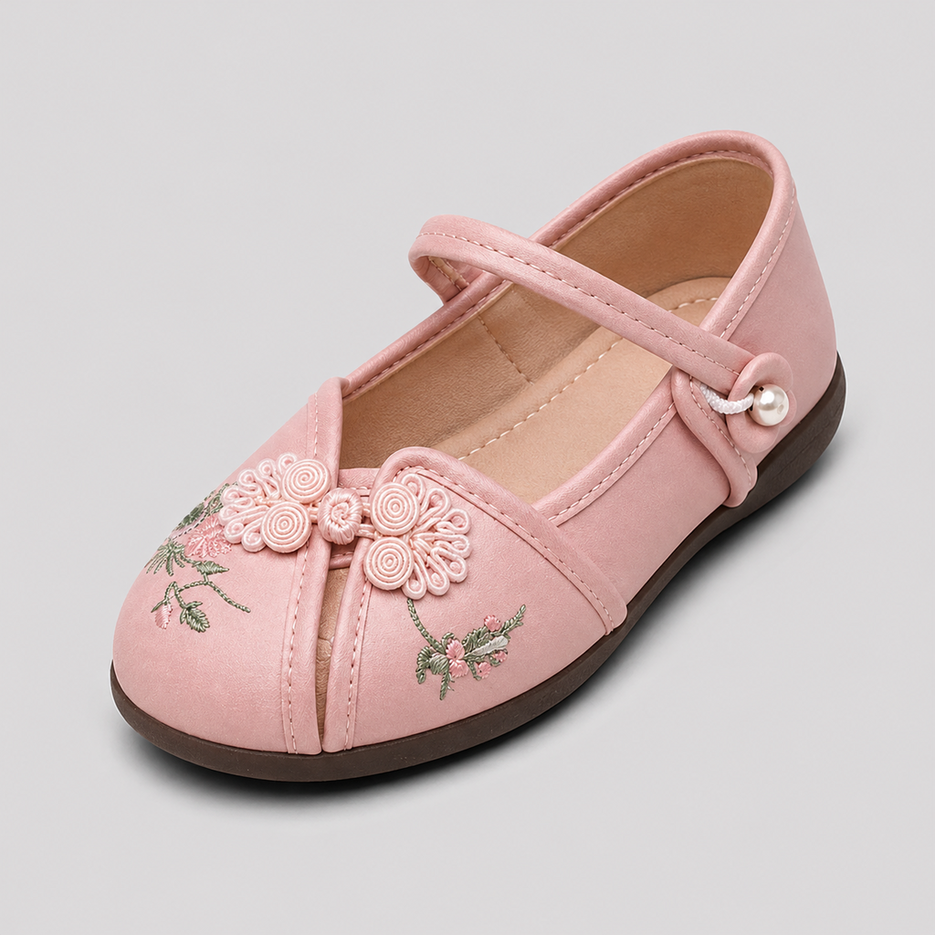 Girls Pink Soft & Fancy Party Wear Shoes