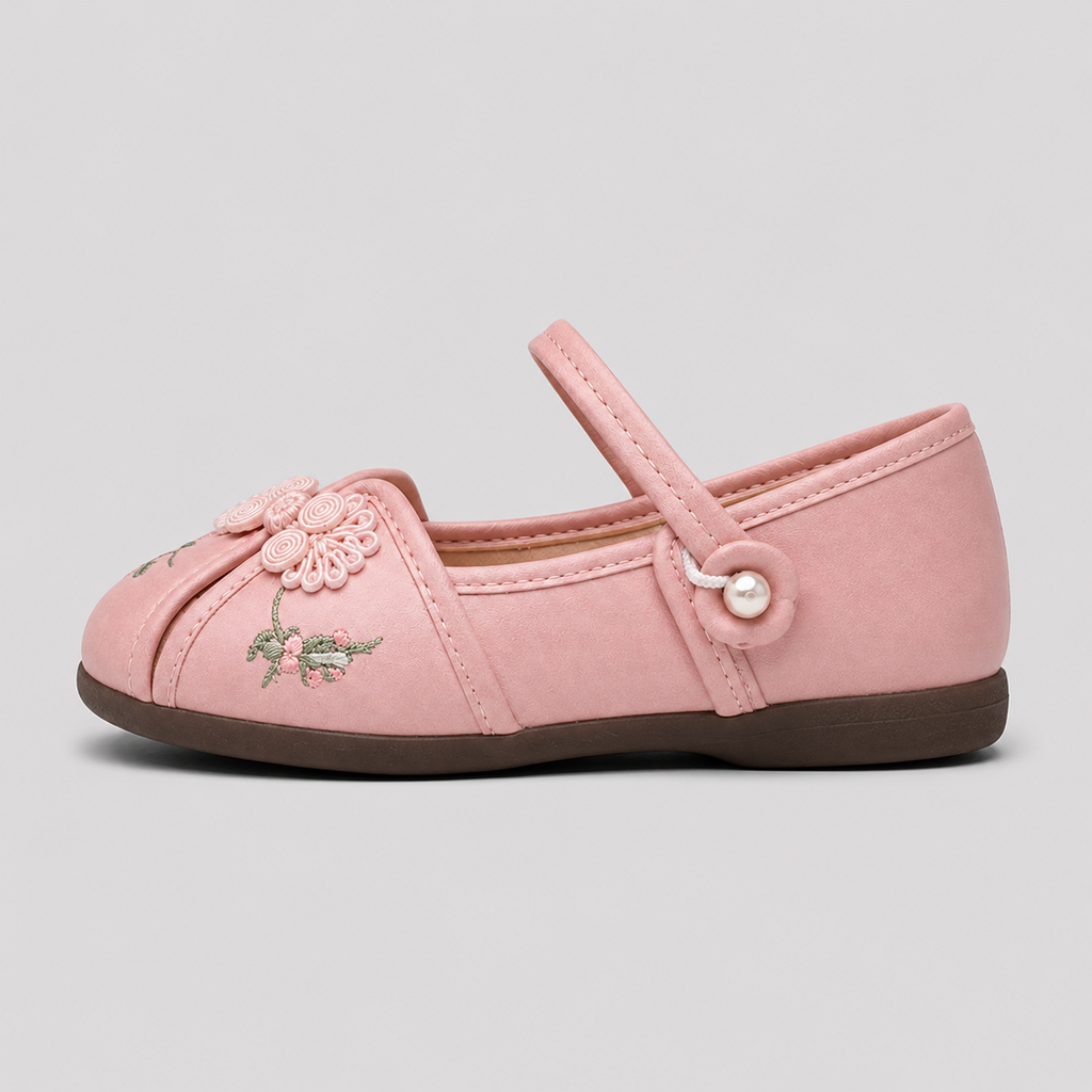 Girls Pink Soft & Fancy Party Wear Shoes