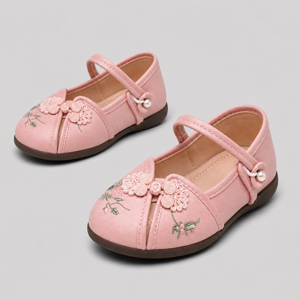 Girls Pink Soft & Fancy Party Wear Shoes
