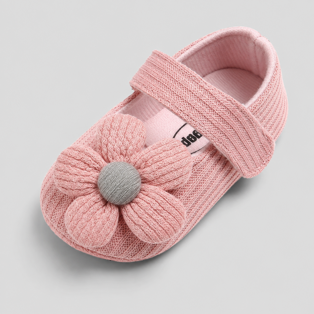 Newborn Baby Girls Soft Flower Shoes