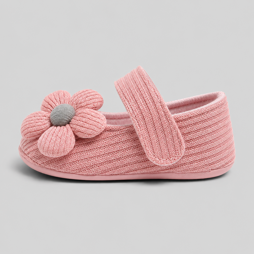 Newborn Baby Girls Soft Flower Shoes