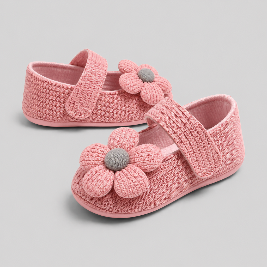 Newborn Baby Girls Soft Flower Shoes