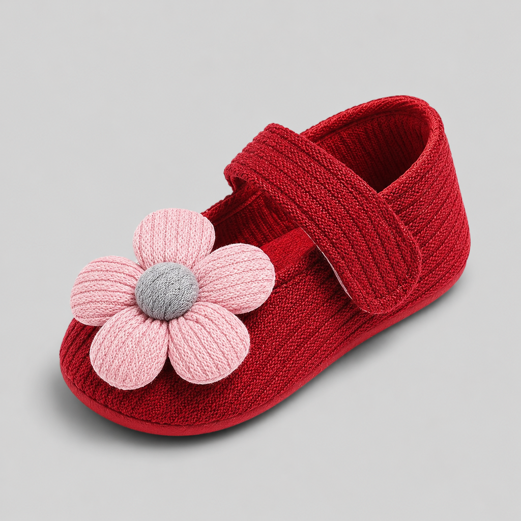 Newborn Baby Girls Soft Flower Shoes