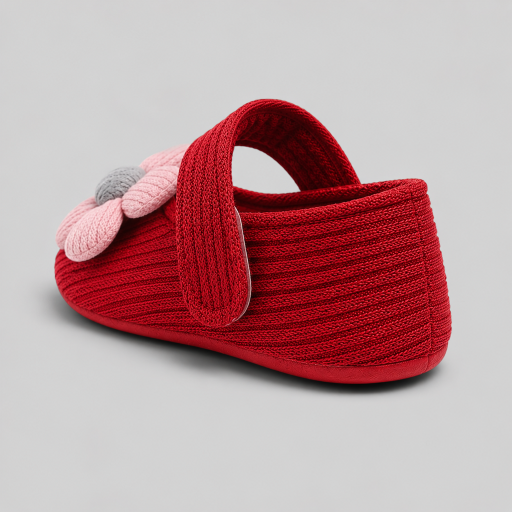 Newborn Baby Girls Soft Flower Shoes