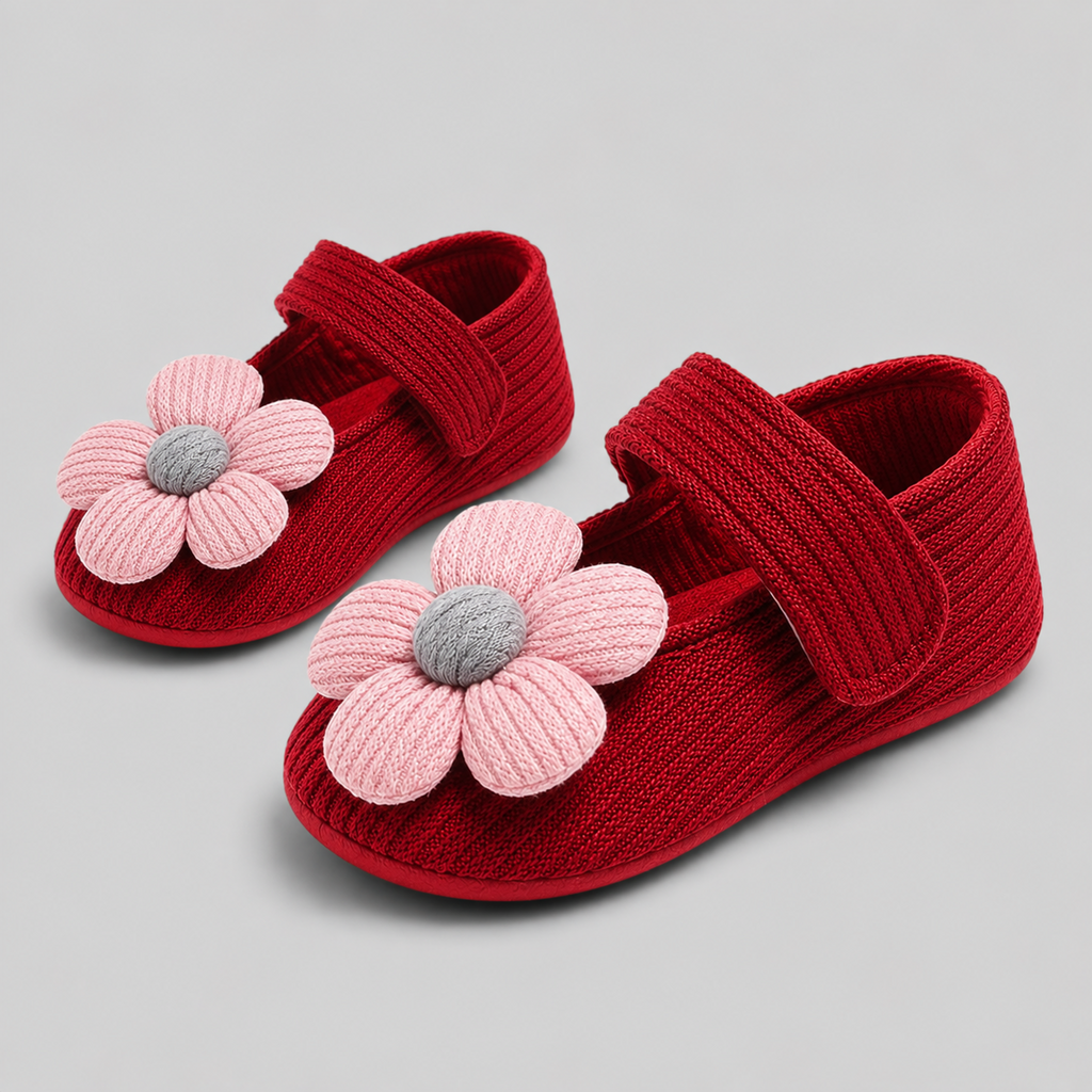 Newborn Baby Girls Soft Flower Shoes