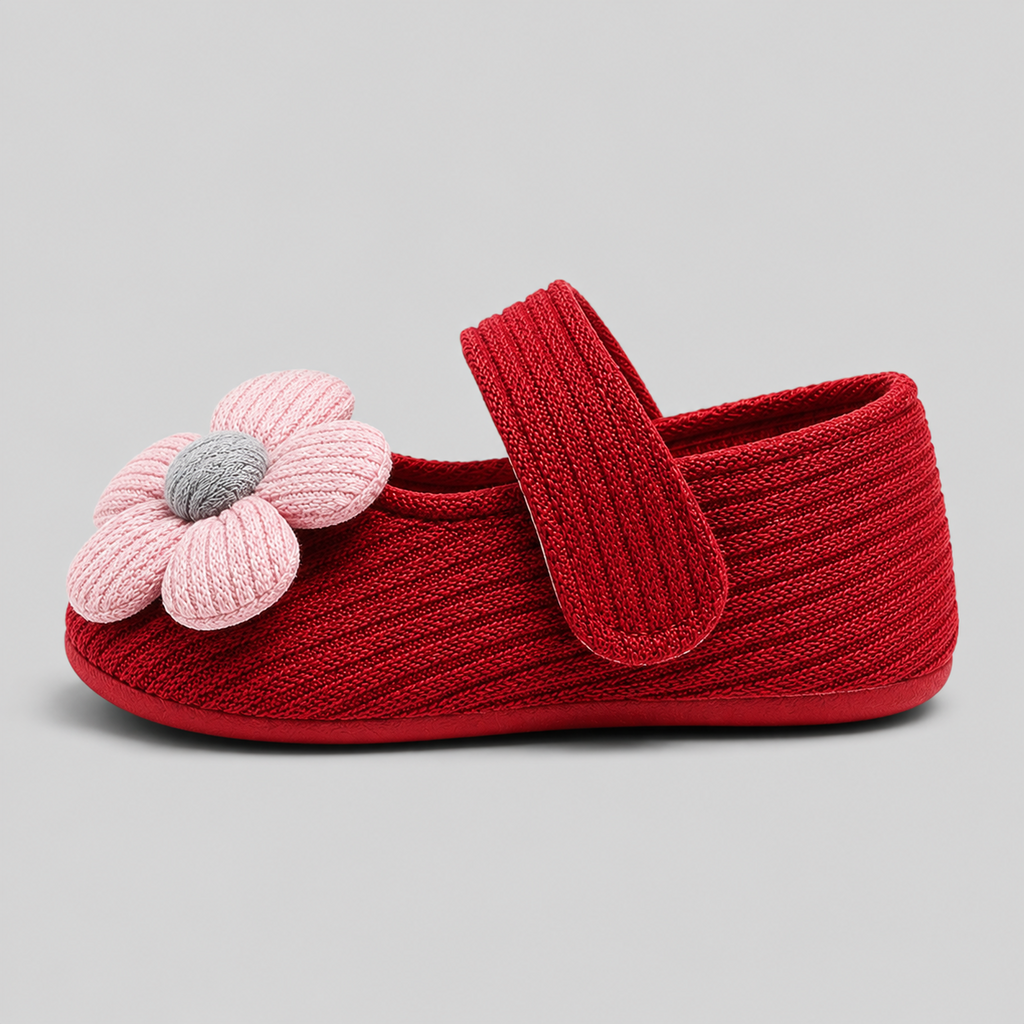 Newborn Baby Girls Soft Flower Shoes