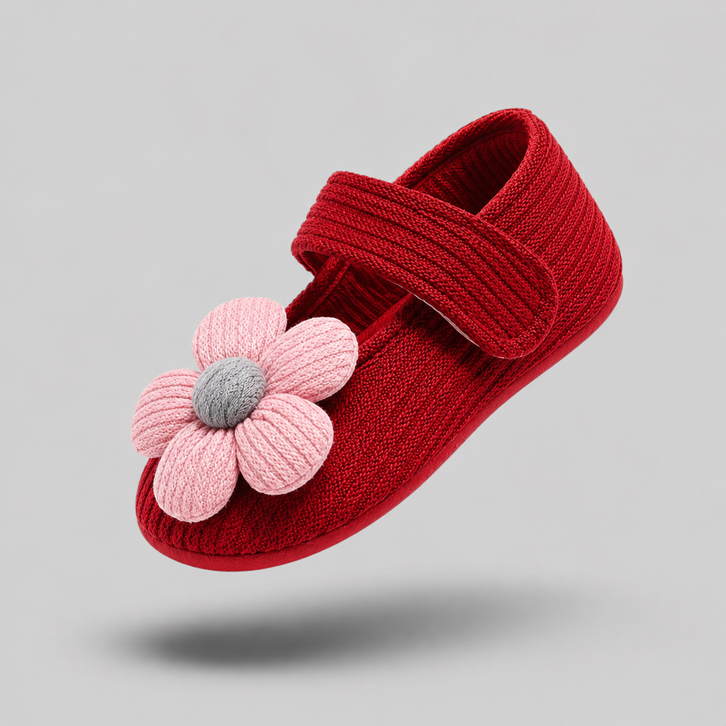 Newborn Baby Girls Soft Flower Shoes