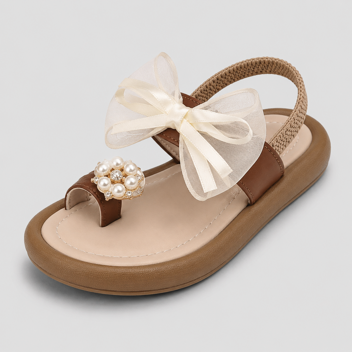 Pearl Bow Girls Summer Sandal