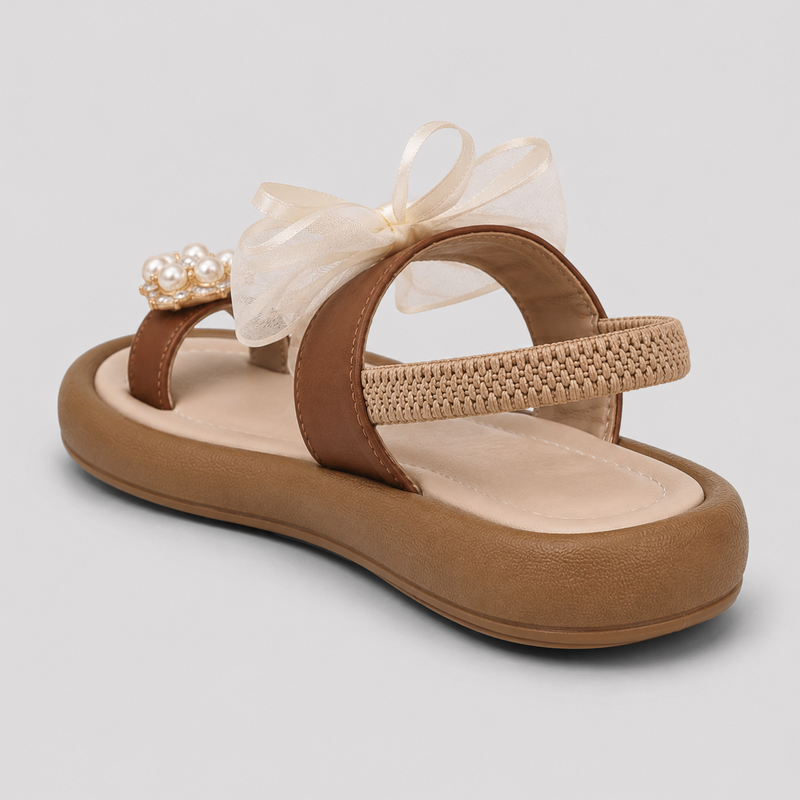 Pearl Bow Girls Summer Sandal