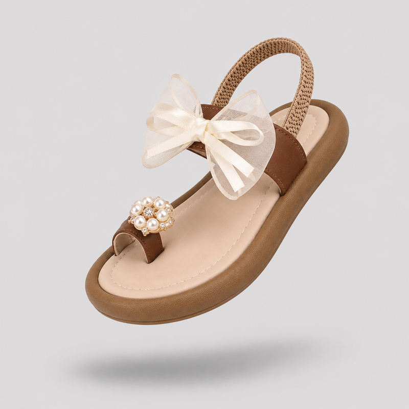 Pearl Bow Girls Summer Sandal