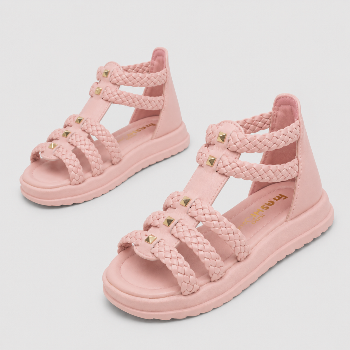 Braided Charm Girls Cute Summer-Friendly Shoes