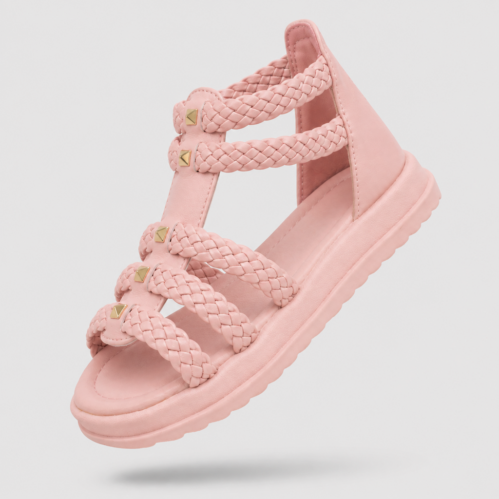 Braided Charm Girls Cute Summer-Friendly Shoes