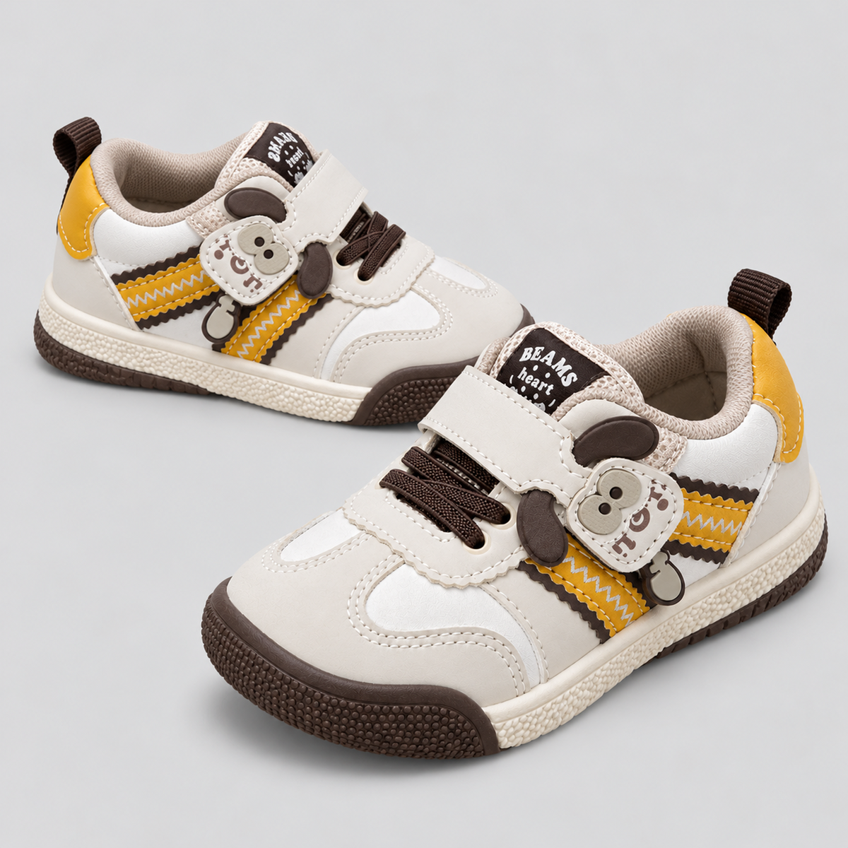 Kids Cute & Casual Cartoon Accent Strap Sneakers